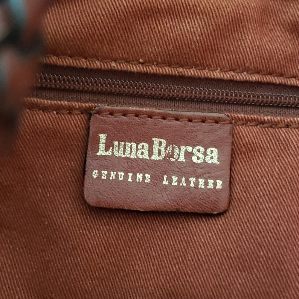 HP. Luna Borsa Genuine Leather Wicker Bag - Picture 16 of 16